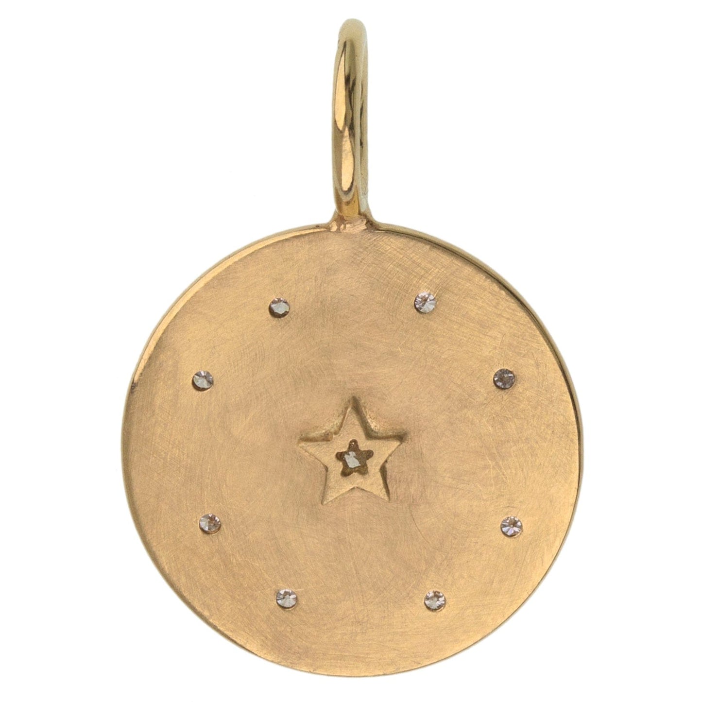 CHM-14K Ornate Compass Round Charm