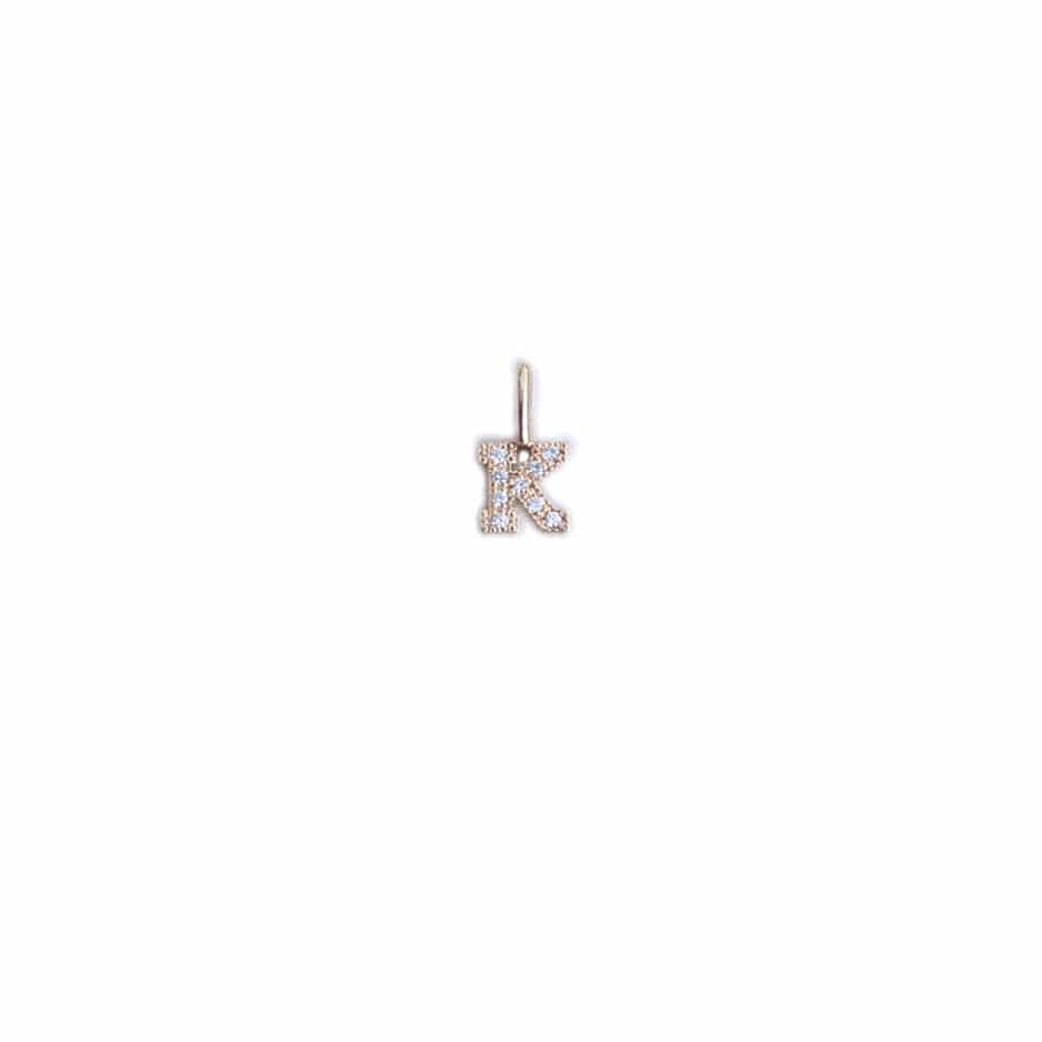 
                  
                    CHM-14K Small Pave Diamond Initial Charm
                  
                