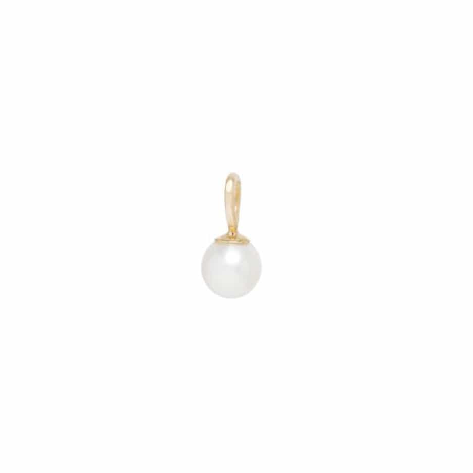 CHM-14K WHITE FRESHWATER CULTURED PEARL CHARM