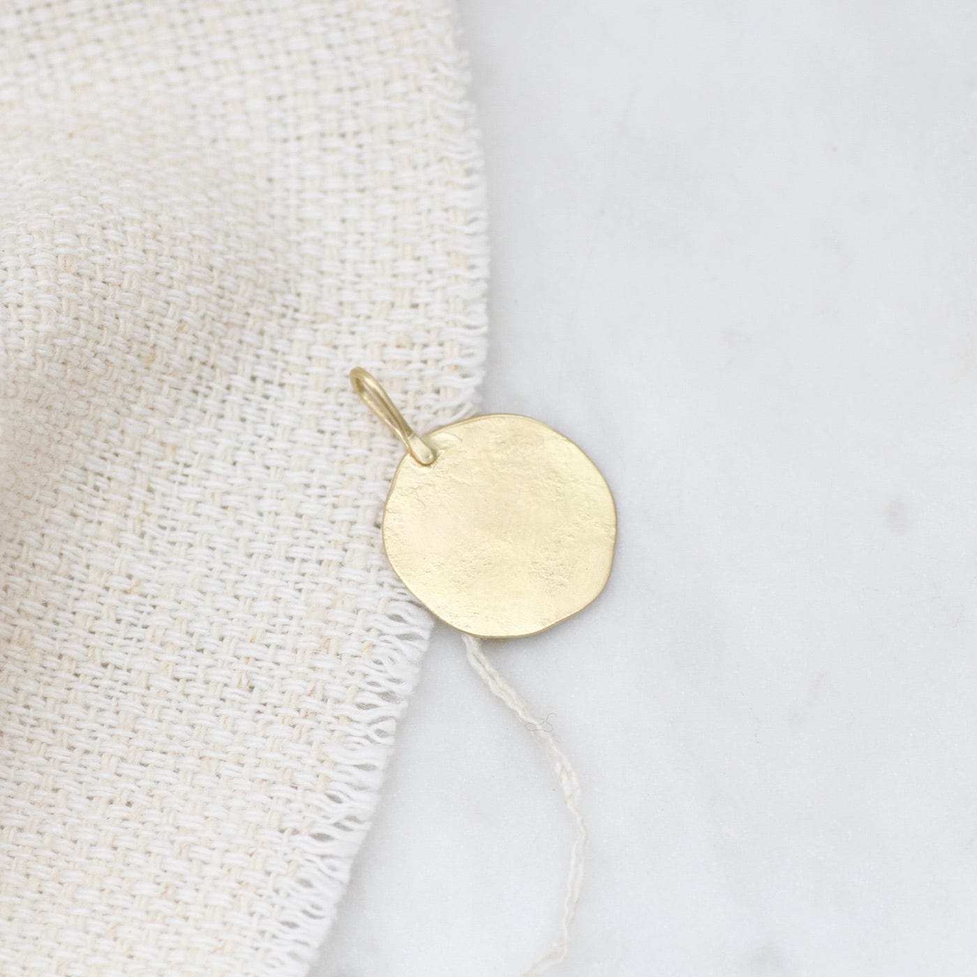CHM-18K 18k Yellow Gold Large Parchment Disk