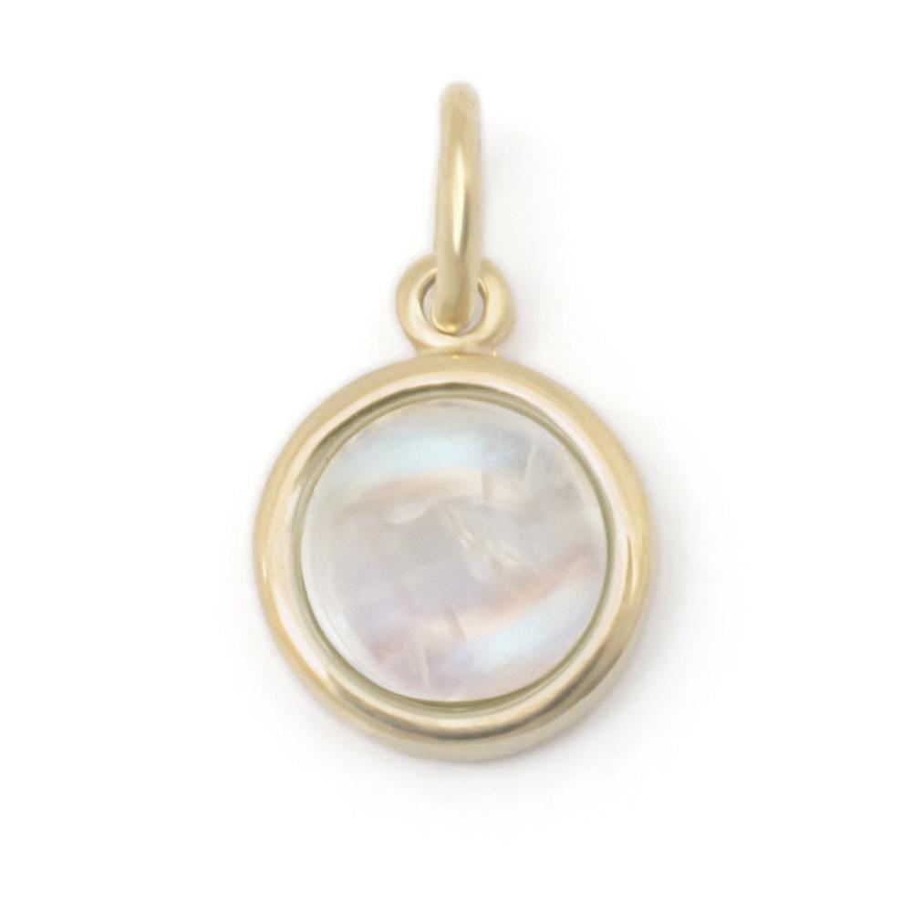 CHM-18K Gemstone Cup Charm ~ Moonstone