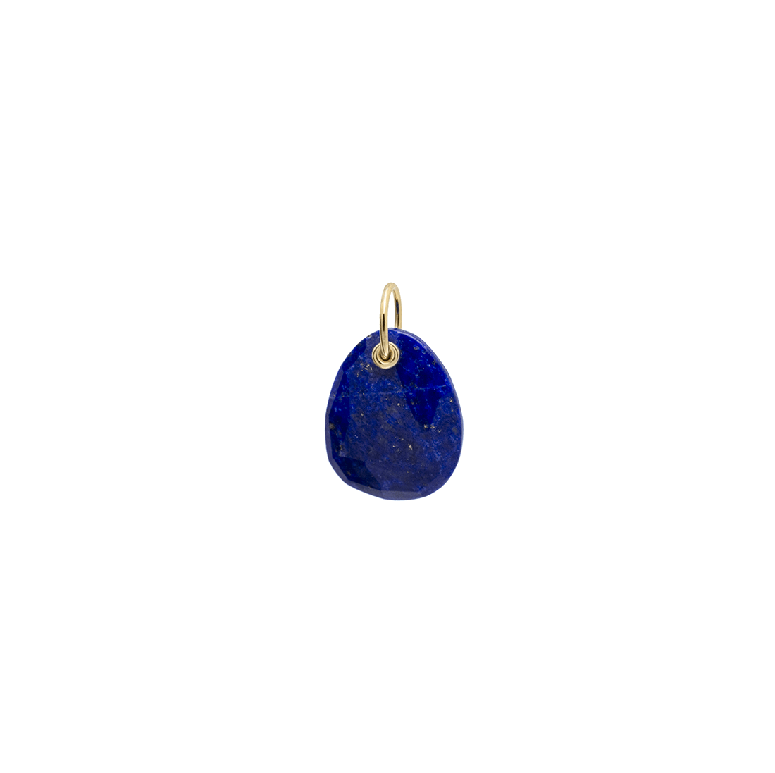 CHM-18K Small Trillion Lapis Gemstone Charm