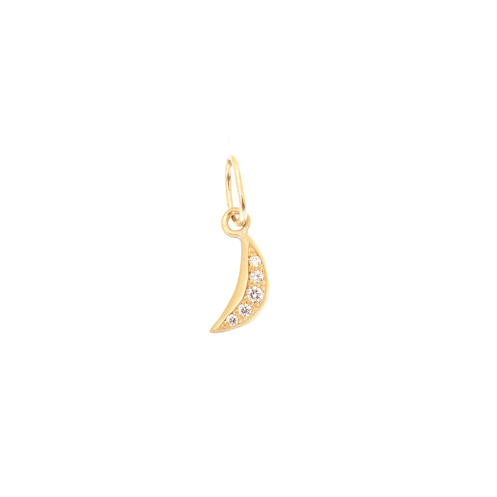 
                      
                        CHM-18K Tiny Crescent Moon Charm with Diamonds 18k Yellow
                      
                    