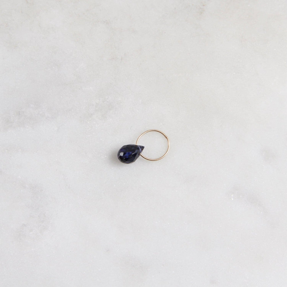 
                      
                        CHM Blue Sapphire - High Faceted Drop Gemstone Charm
                      
                    