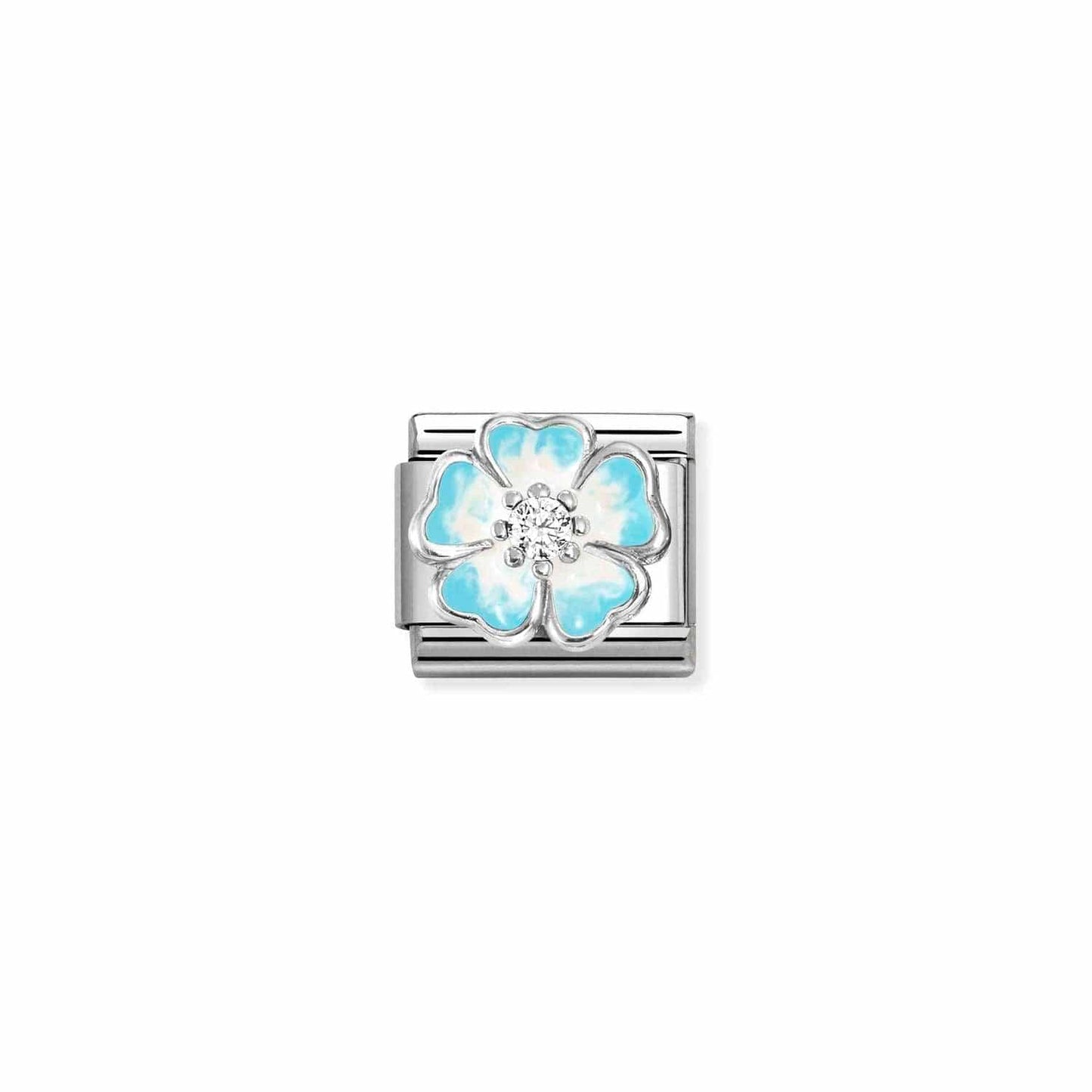 CHM Classic Blue & White Shaded Flower Composable Link