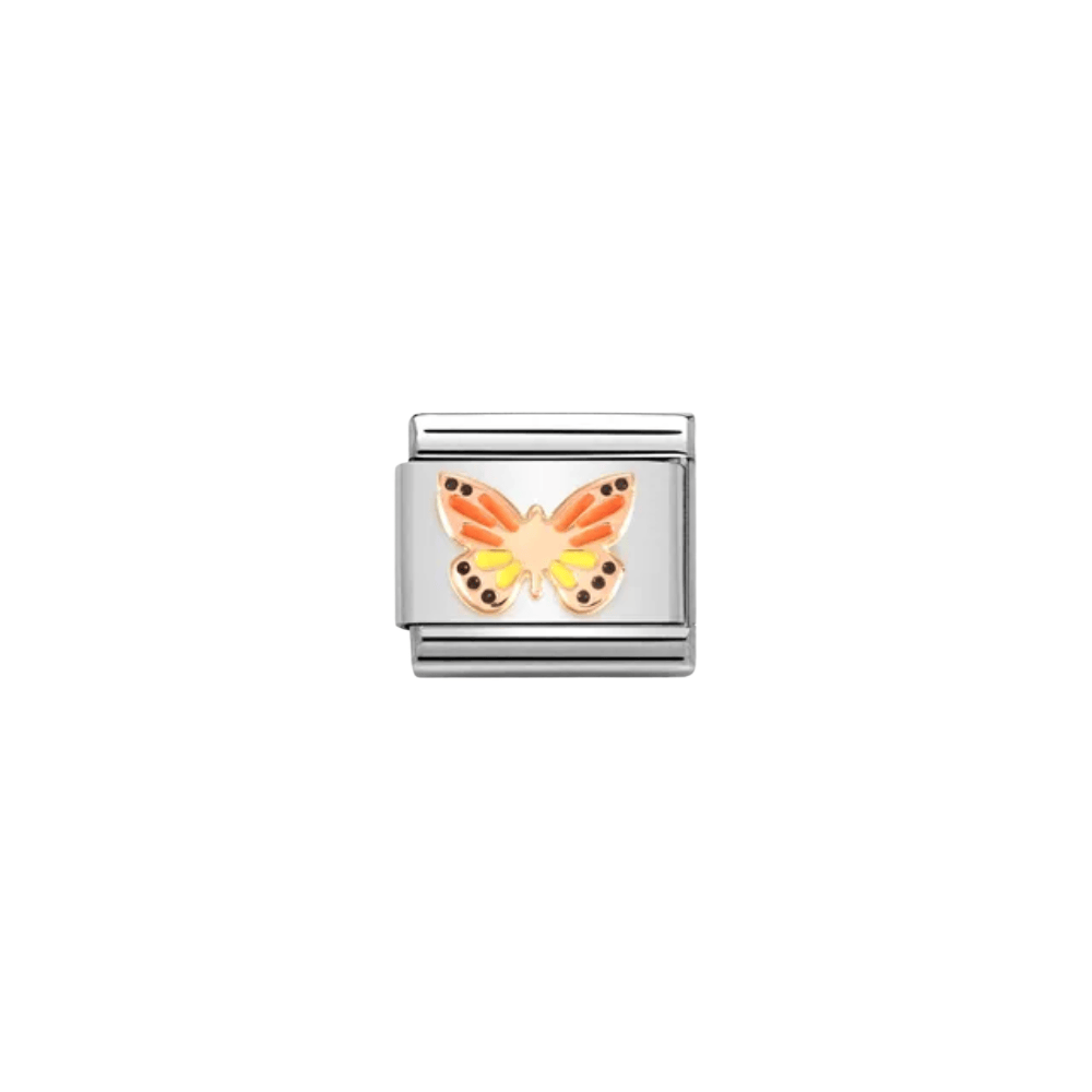 CHM Classic Rose Gold and Enamel Butterfly Composable Link