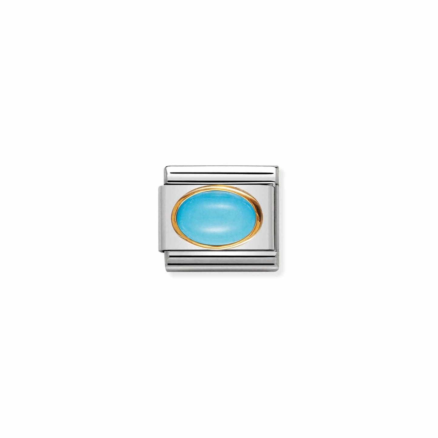 CHM Classic Turquoise Oval Stone Composable Link