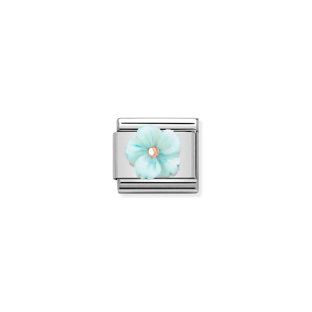 CHM Classic Turquoise Stone Flower Composable Link