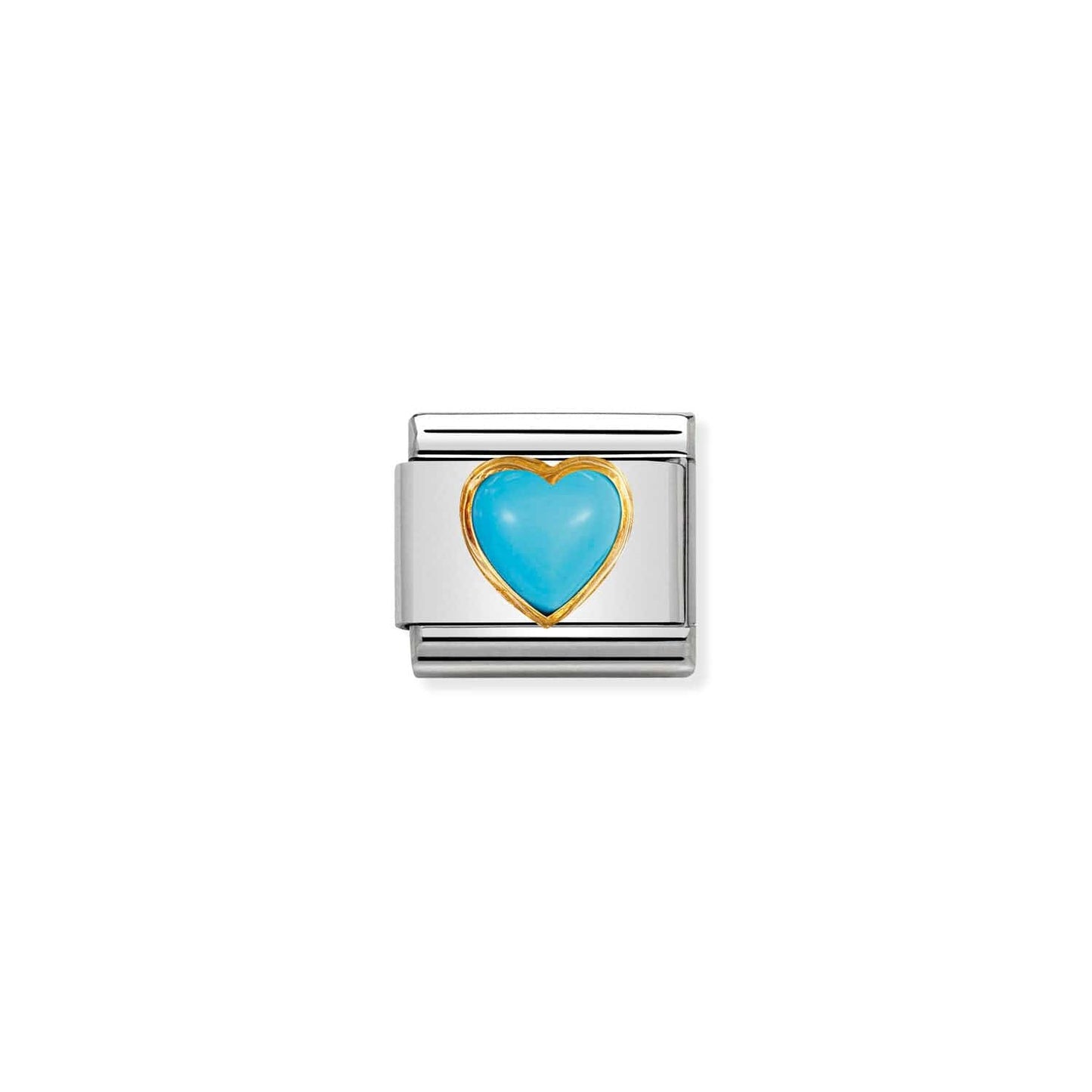 CHM Classic Turquoise Stone Heart Composable Link