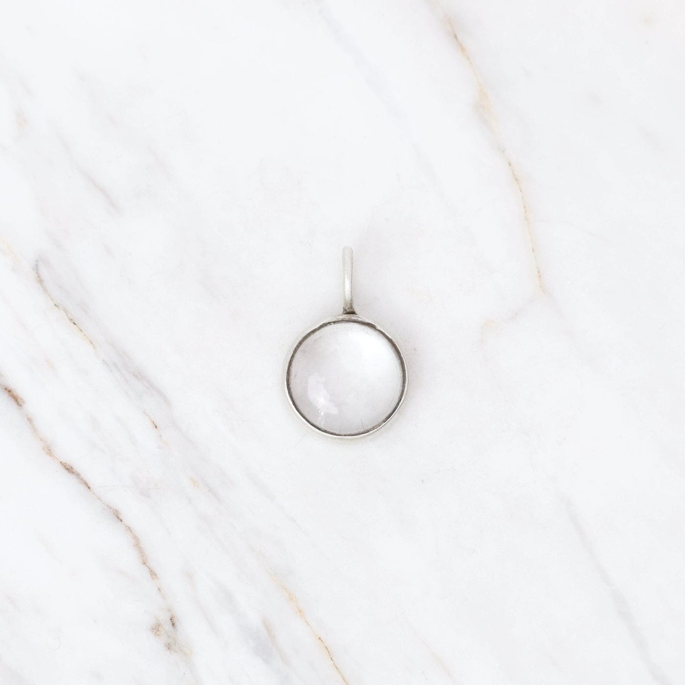 CHM Clear Quartz Cabachon Charm