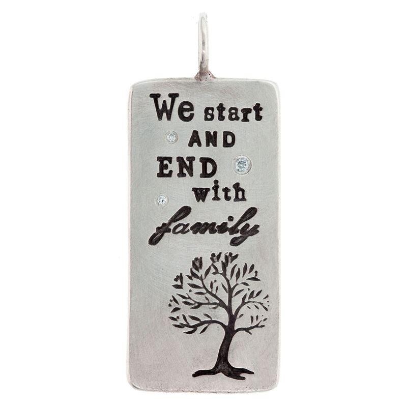 Load image into Gallery viewer, CHM Family Quote ID Tag Charm
