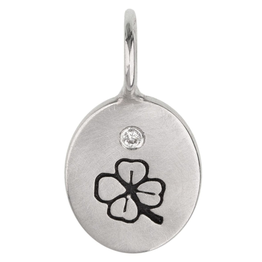 
                  
                    CHM Four Leaf Clover & Diamond Mini Silver Oval Charm
                  
                