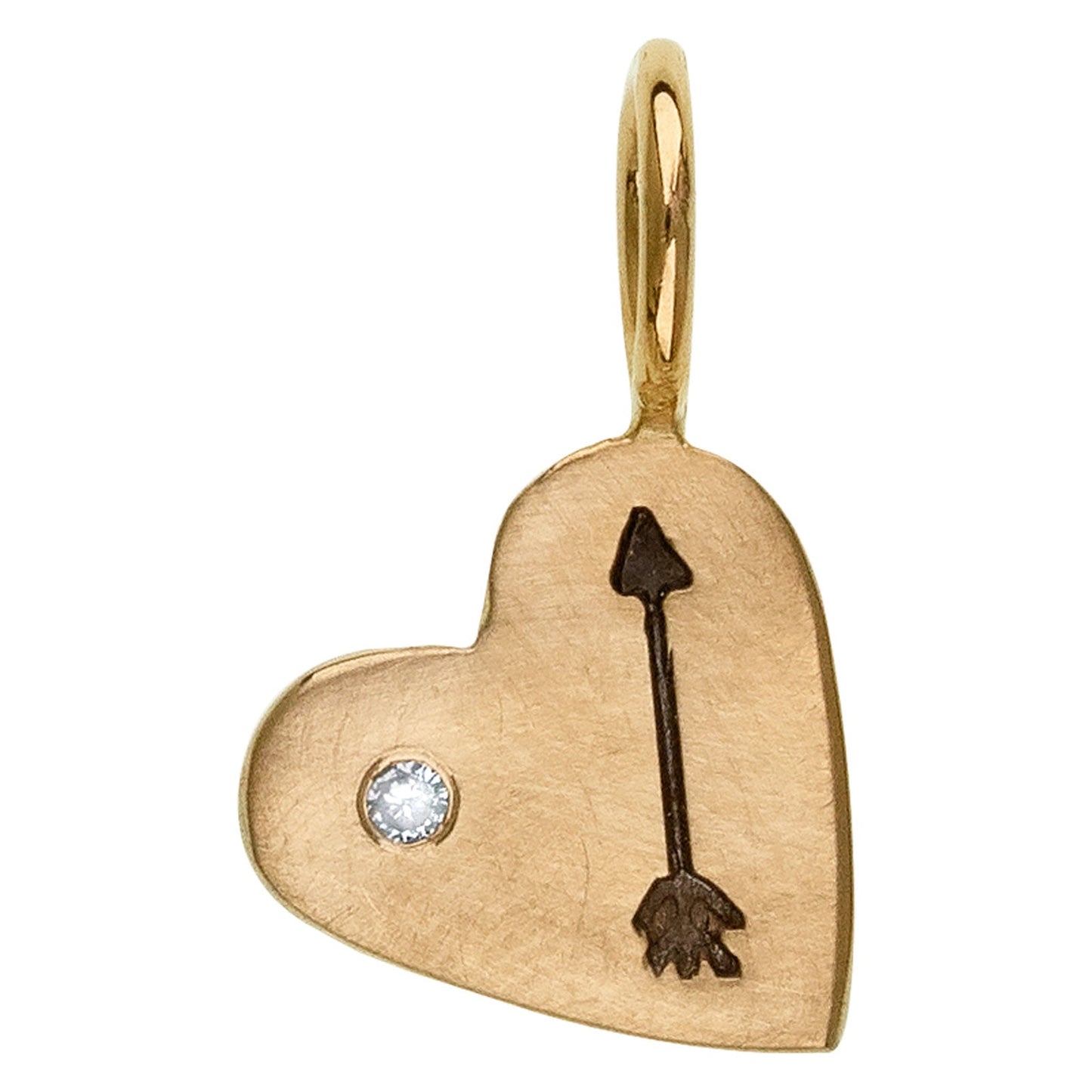 CHM Gold Arrow Heart Charm