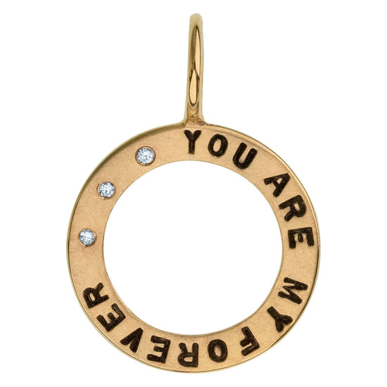 CHM Gold My Forever Open Circle Charm