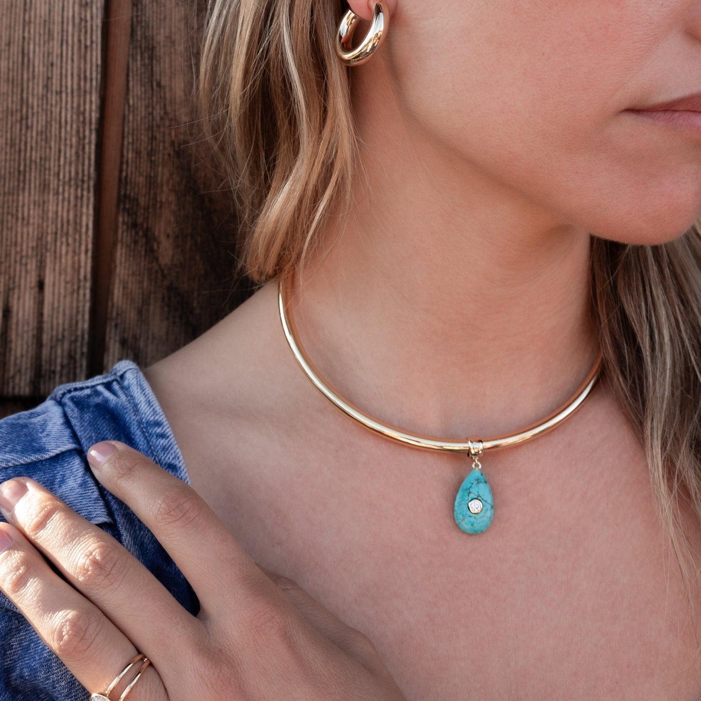 CHM-GPL Bardot Howlite Bail Charm