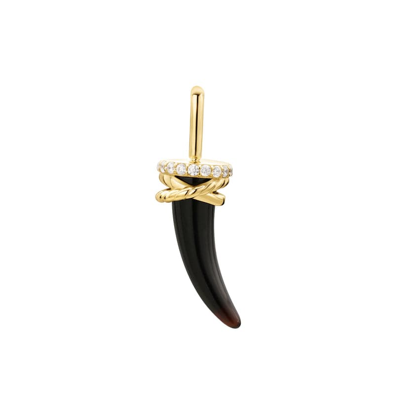 CHM-GPL Gold Agate Horn Charm