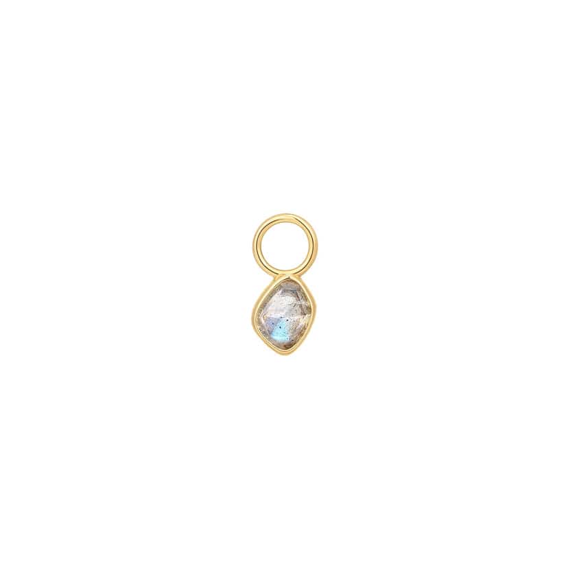 CHM-GPL Gold Labradorite Earring Charm- SOLD AS A SINGLE