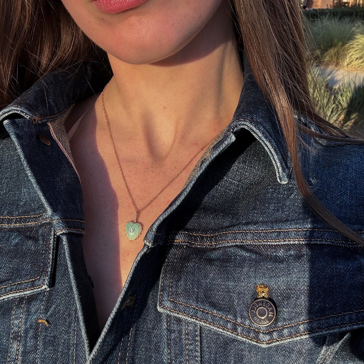 CHM-GPL Isabel Amazonite Heart Charm