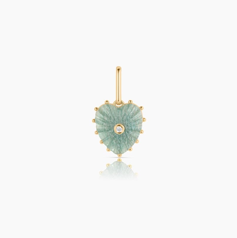 CHM-GPL Isabel Amazonite Heart Charm