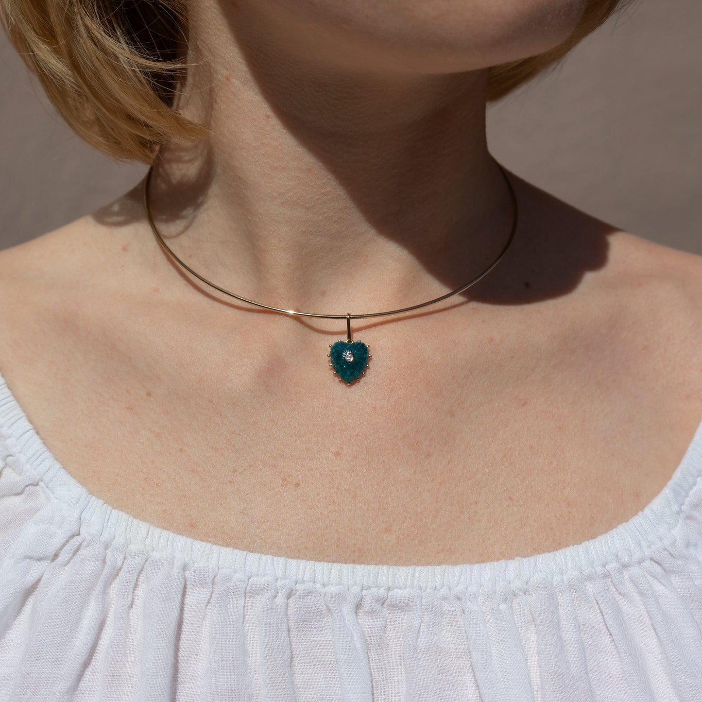 CHM-GPL Isabel Apatite Heart Charm
