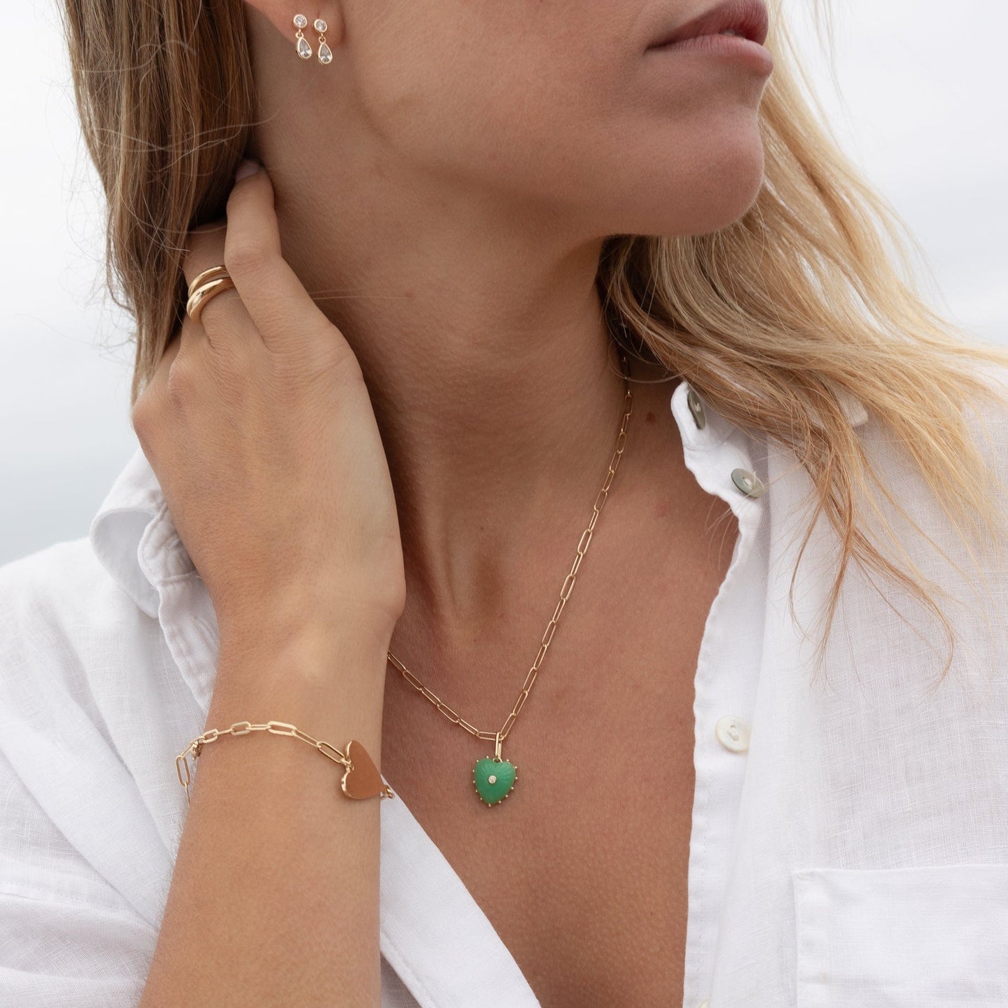 CHM-GPL Isabel Chrysophase Heart Charm