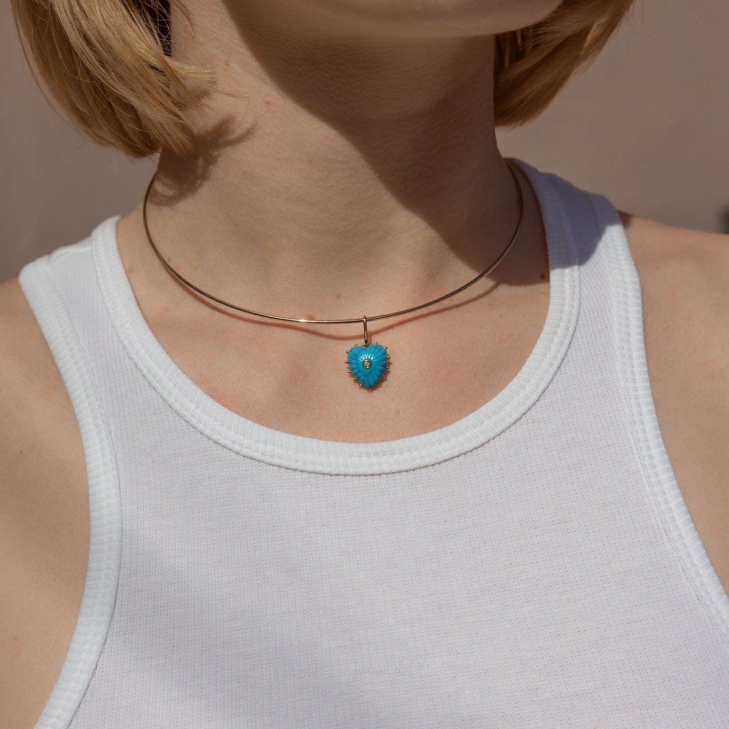 CHM-GPL Isabel Howlite Heart Charm