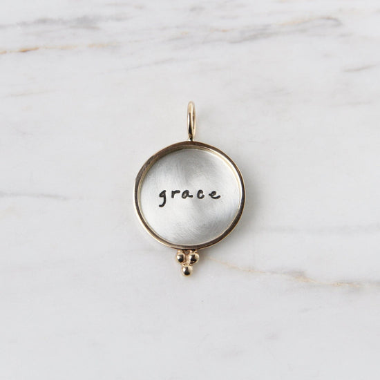 Load image into Gallery viewer, CHM &amp;quot;grace&amp;quot; Sterling Silver &amp;amp; 14K Gold Charm
