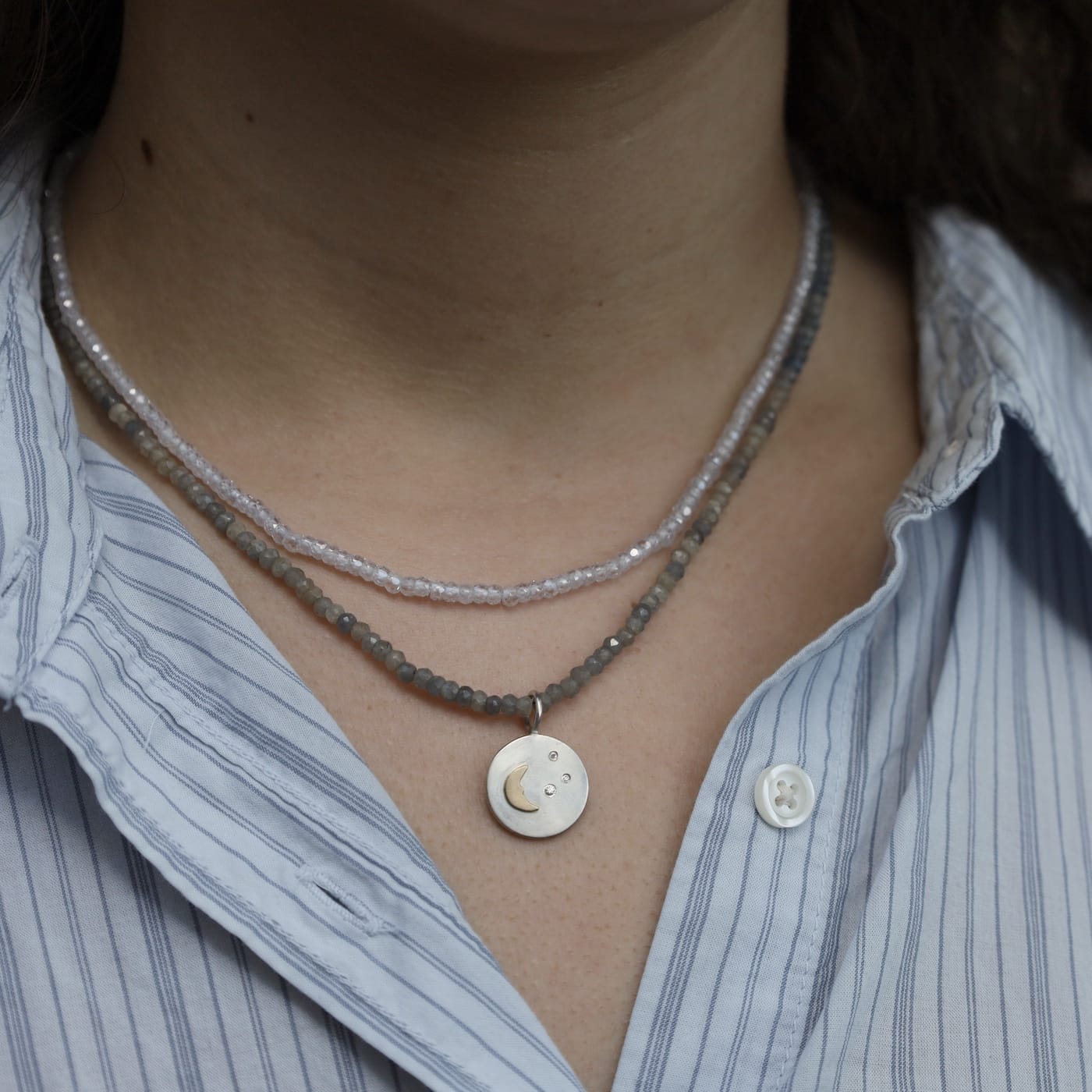 CHM Half-Moon Small Round Charm