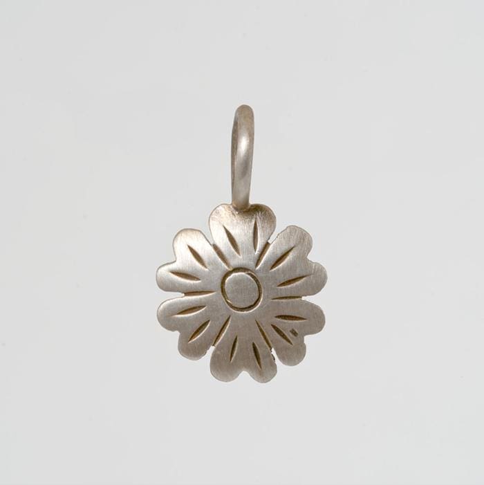CHM Hand Etched Flower Charm