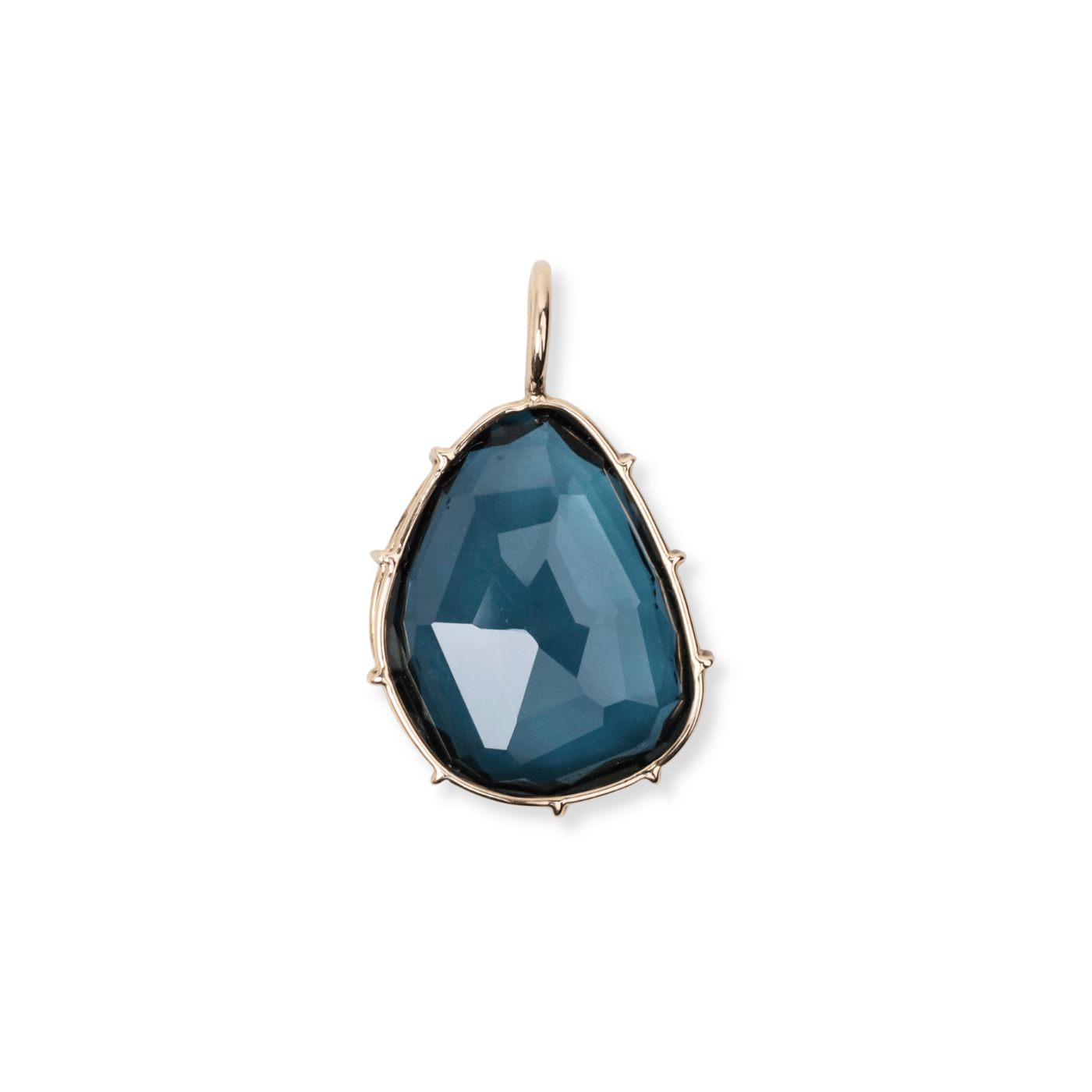 CHM Harriet Stone Medium London Blue Topaz Pendant Charm