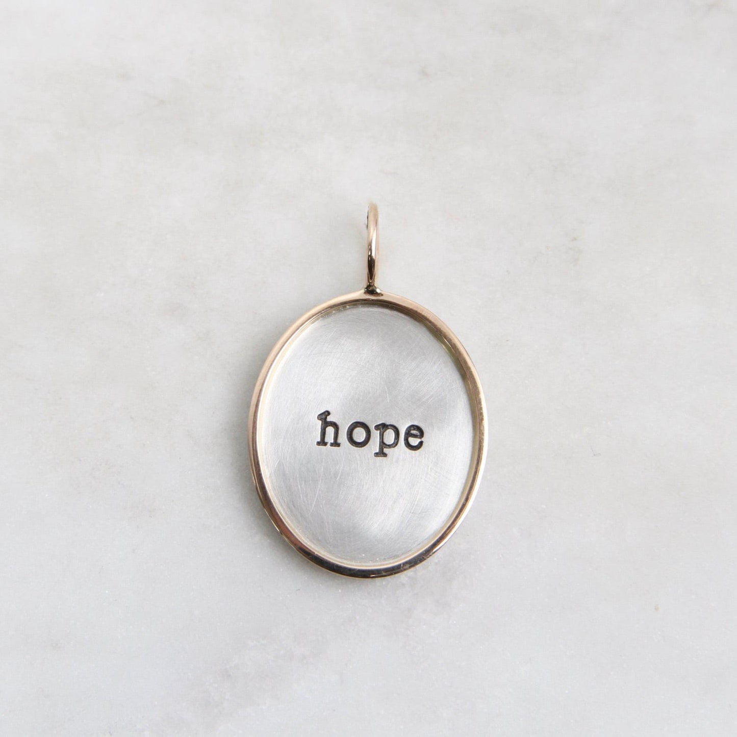 CHM "hope" Sterling Silver and 14K Gold Charm
