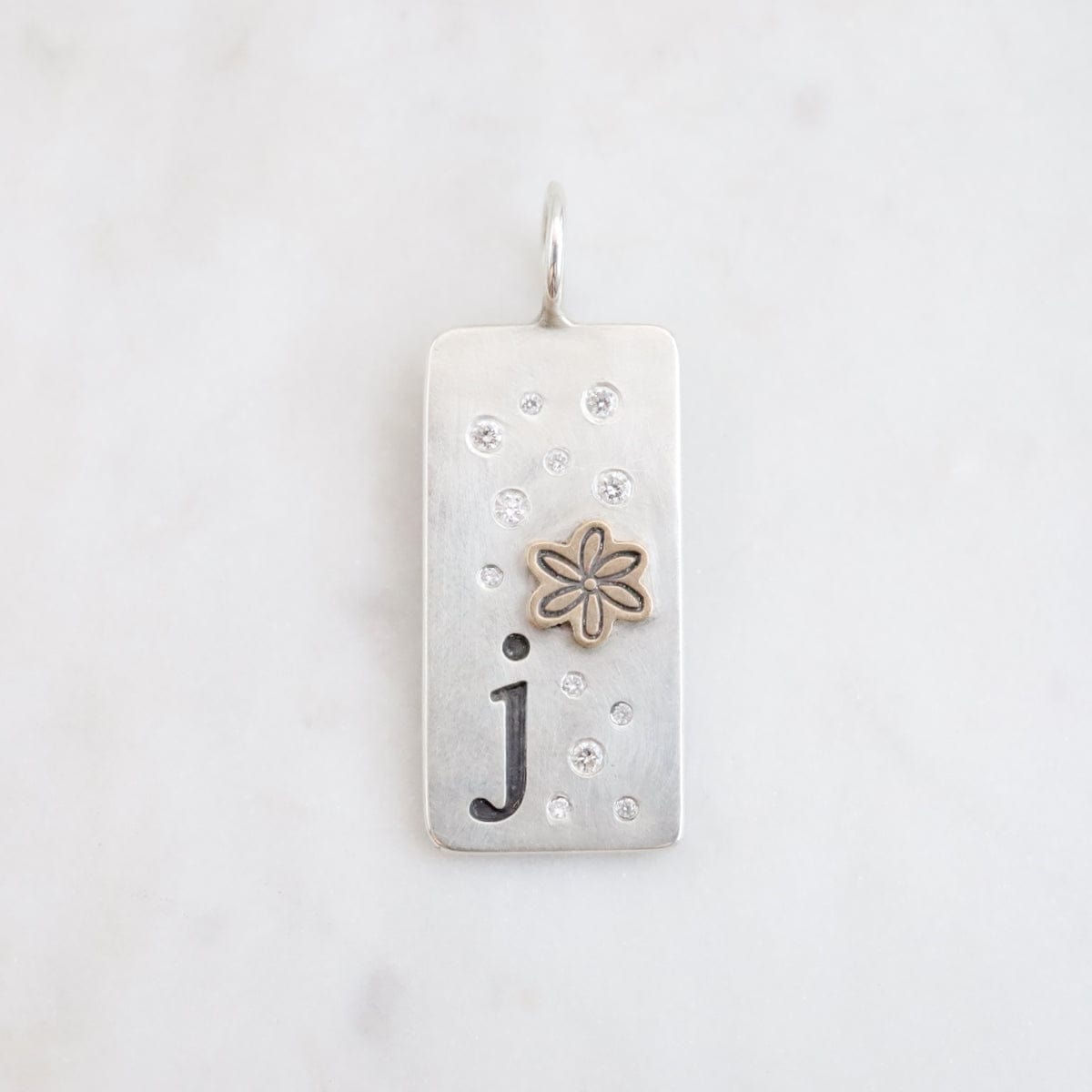 Initial Daisy ID Tag - Made To Order – Dandelion Jewelry