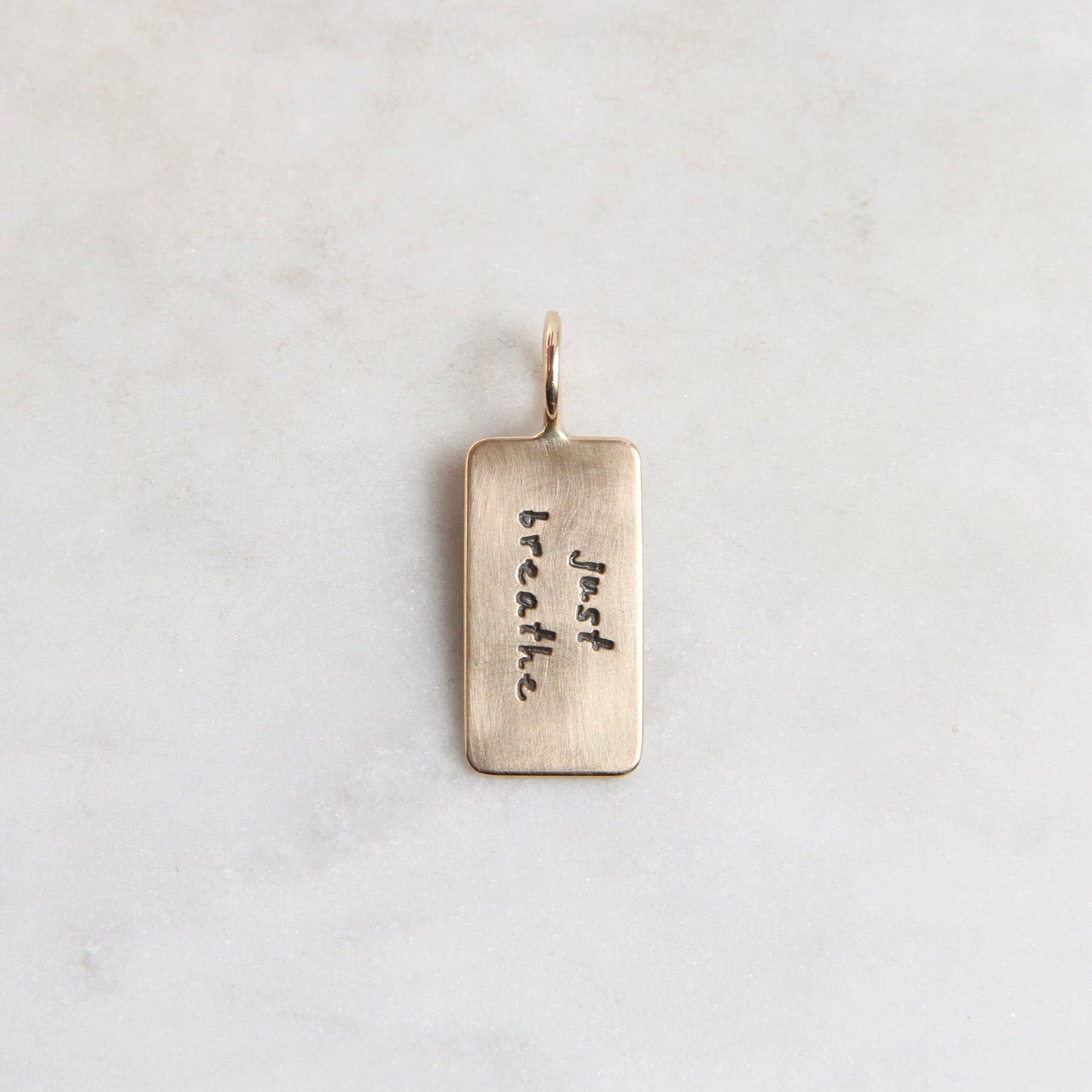 CHM "just breathe" & "you can do this" 14K Gold Charm