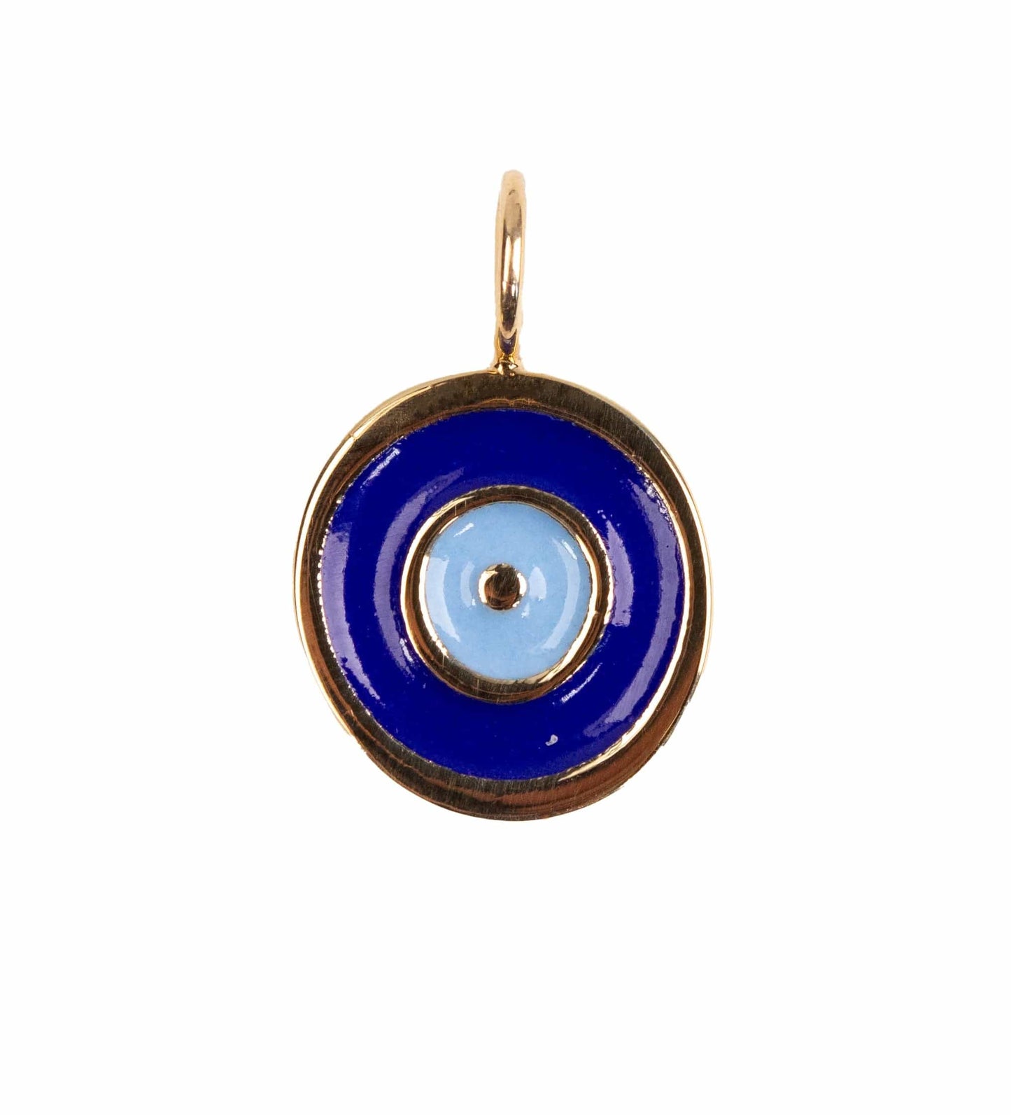 CHM Large Gold Enamel Evil Eye Charm