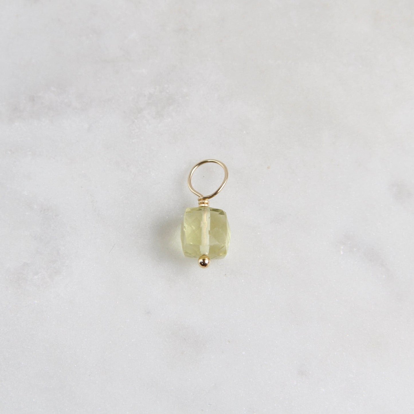 Load image into Gallery viewer, CHM Lemon Citrine - Cubed Faceted Gemstone Charm
