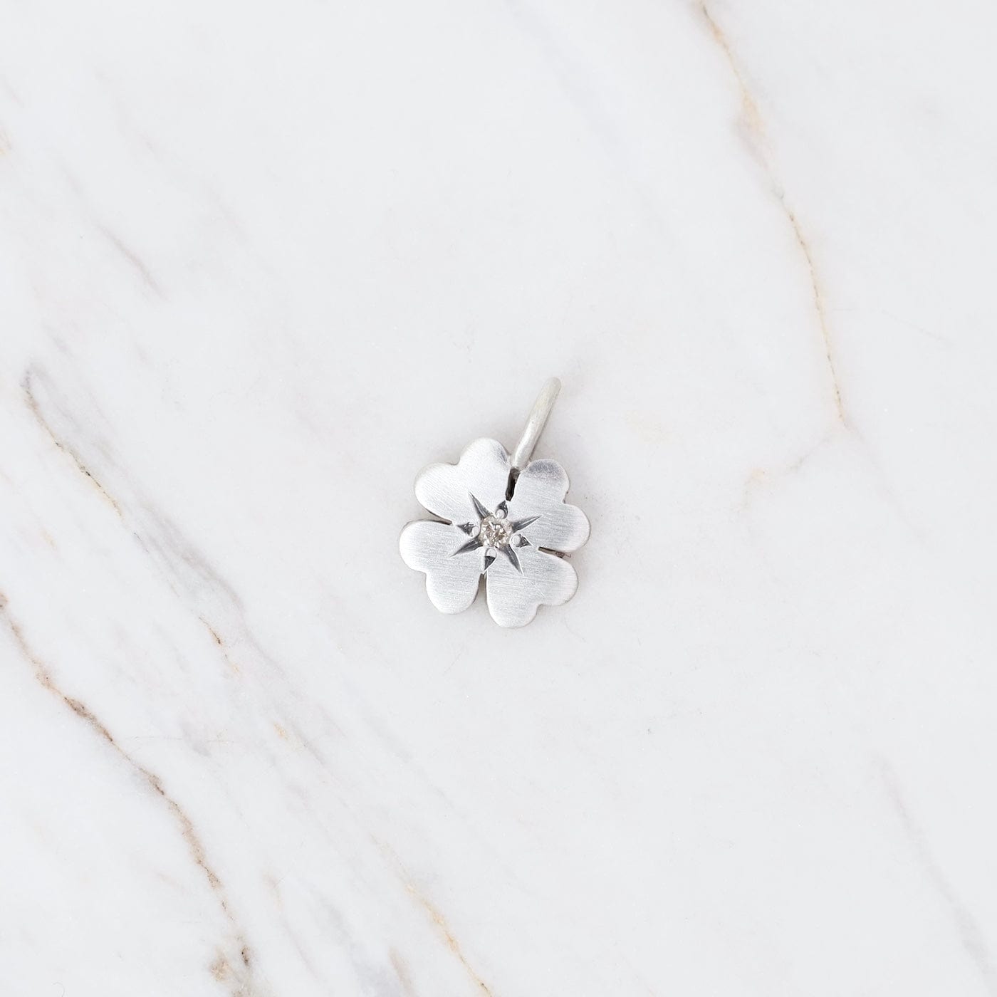 CHM Lucky Shamrock Charm with Diamond Center