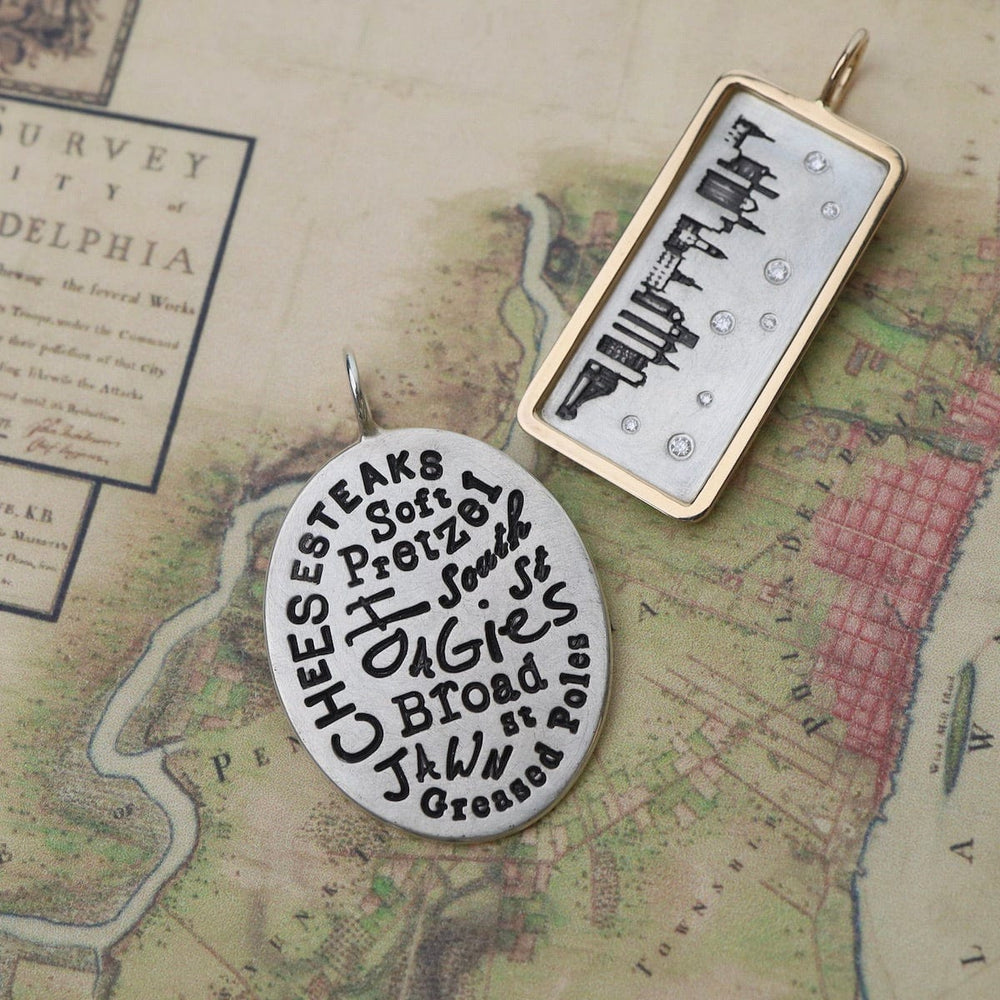 
                  
                    CHM Medium Silver ID Tag Philadelphia Skyline
                  
                
