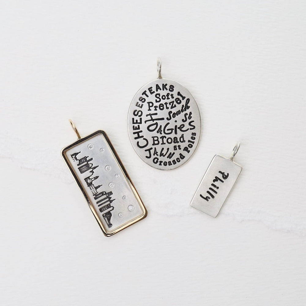 
                  
                    CHM Medium Silver ID Tag Philadelphia Skyline
                  
                