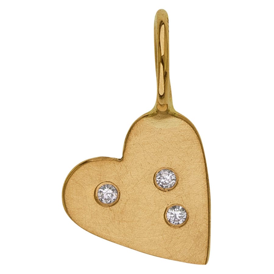 CHM Mini Gold Heart 1.5mm White Diamond