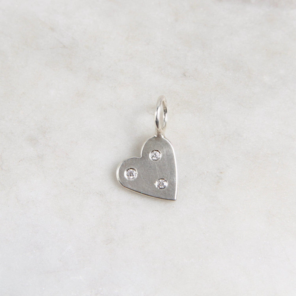 
                  
                    CHM Mini Silver Heart & White Diamond Charm
                  
                