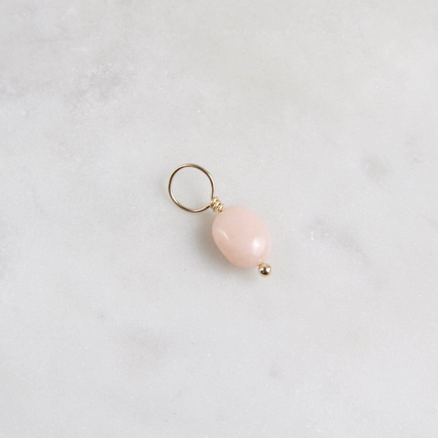 CHM Pink Opal - Unfaceted Oval Gemstone Charm