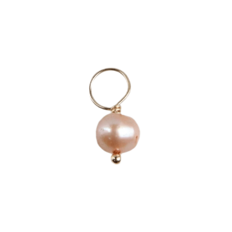 CHM Pink Pearl -  Unfaceted Ball Gemstone Charm