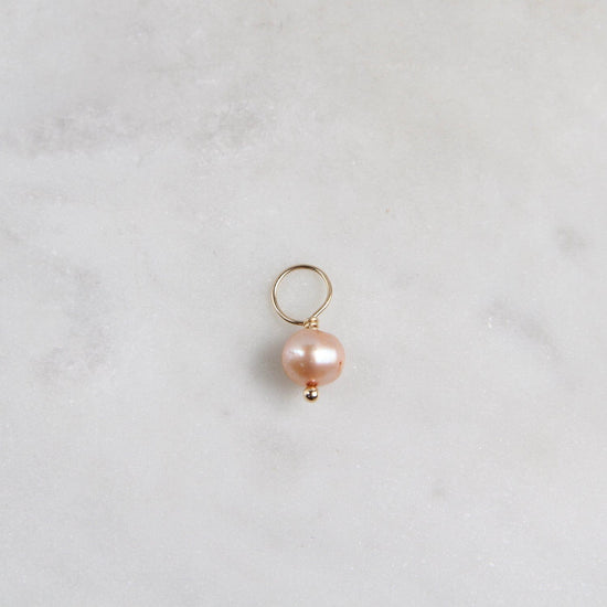 CHM Pink Pearl -  Unfaceted Ball Gemstone Charm