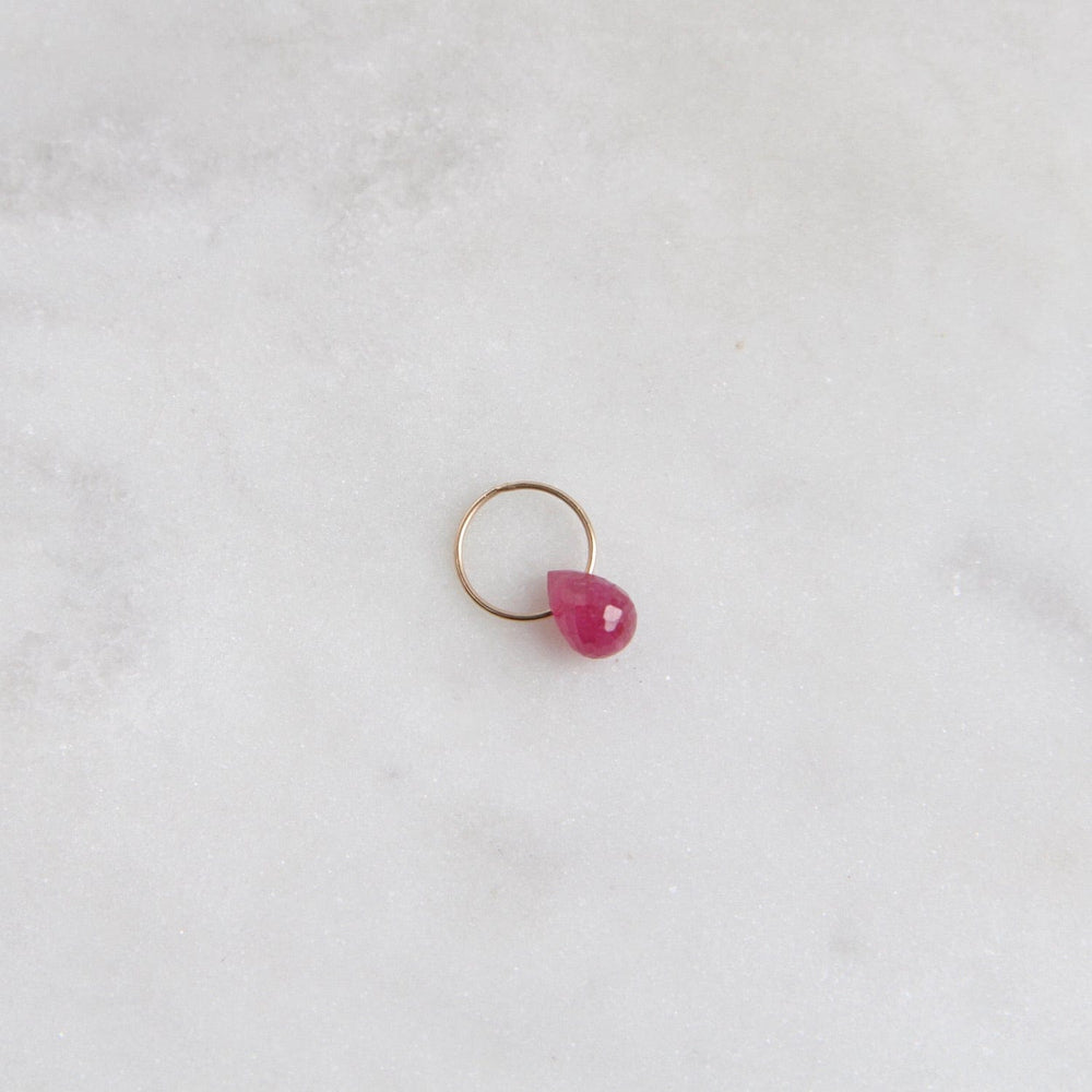 
                      
                        CHM Ruby -  High Faceted Drop Gemstone Charm
                      
                    