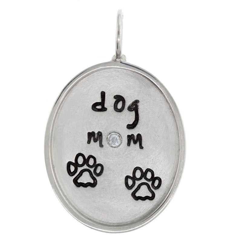 
                      
                        CHM Silver "Dog Mom" Oval Charm with Diamond
                      
                    