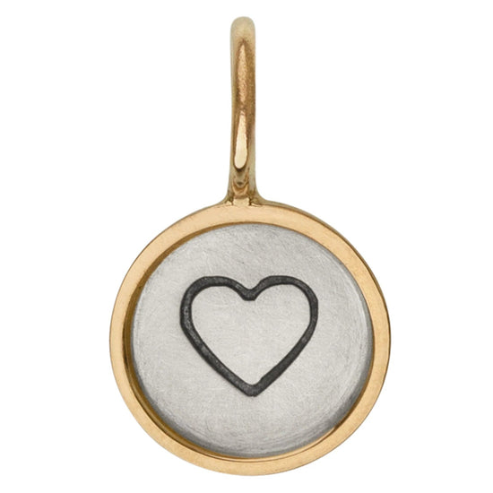 CHM Silver & Gold Heart Round Charm
