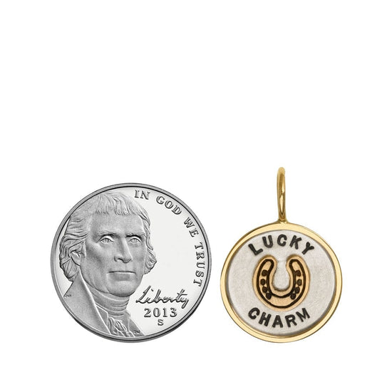 CHM Silver & Gold Lucky Charm Round Charm