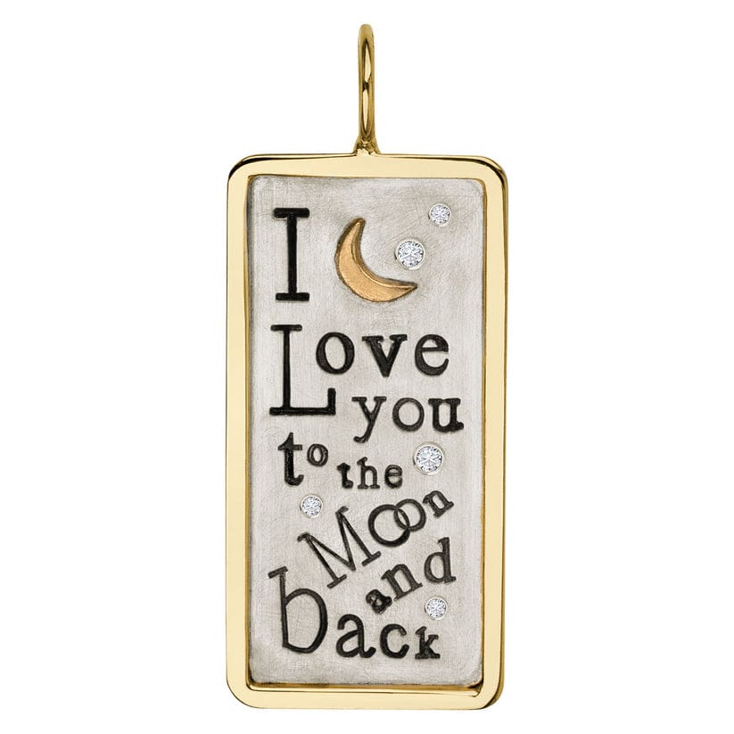 CHM Silver & Gold To the Moon & Back ID Tag