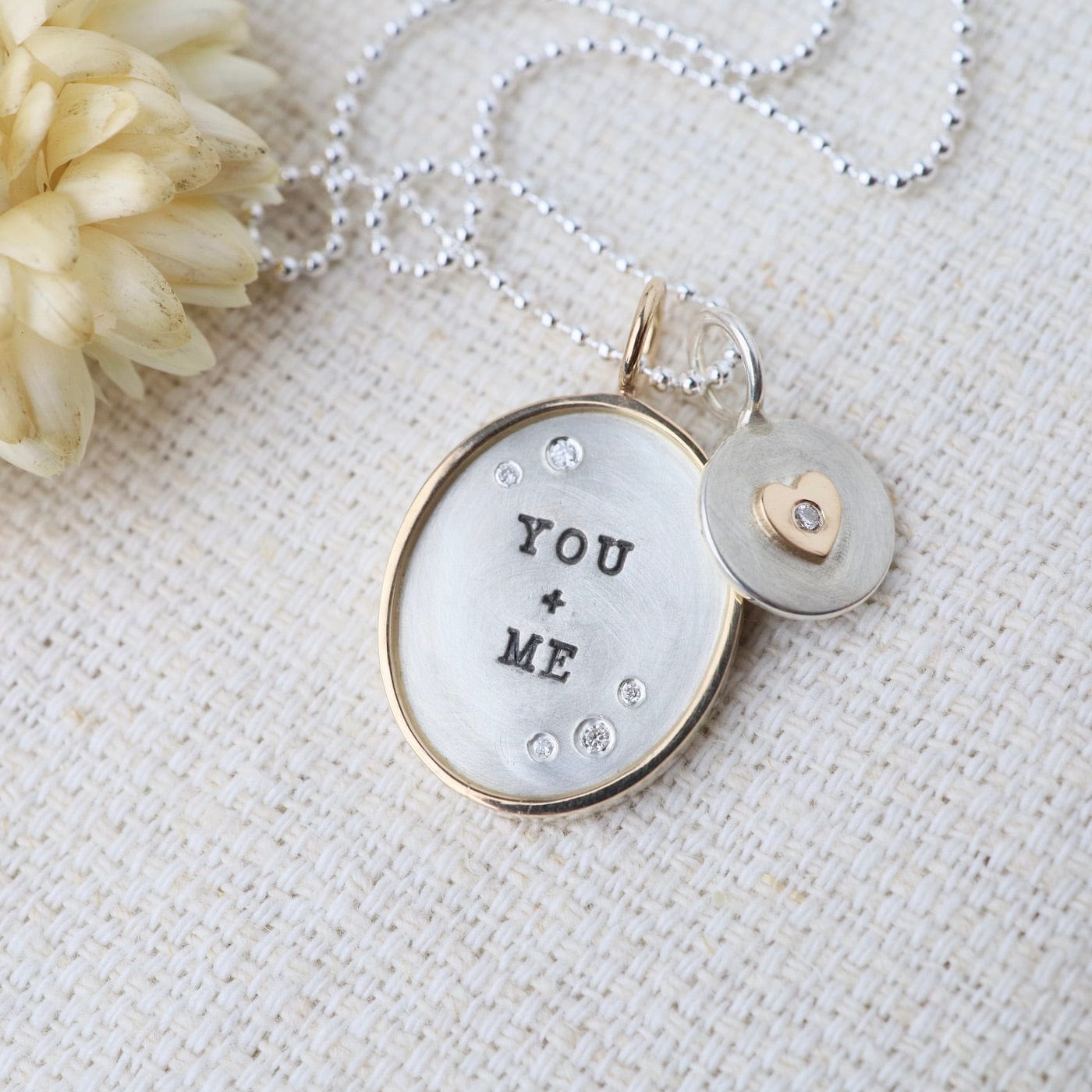 CHM Silver & Gold You + Me Oval Charm