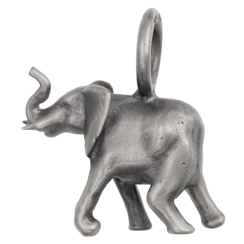 CHM Silver Patina Elephant Sculptural Charm